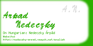 arpad nedeczky business card